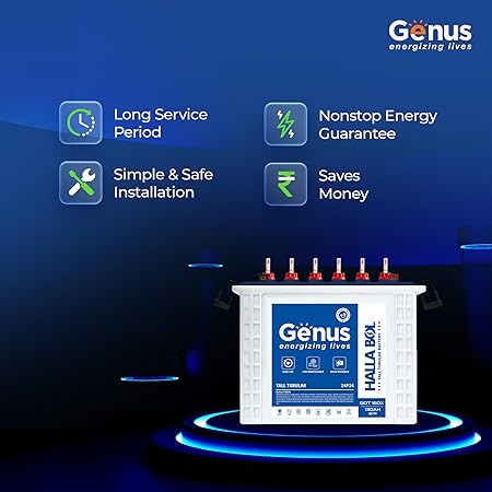 GOT160X 130 Ah Hi-Tech Tall Tubular Inverter Battery with 48 Months Long Warranty for Home & Office