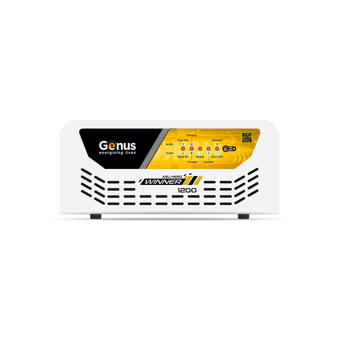Genus Winner 1200 Pure Sine Wave 900VA/12V Single Battery Inverter UPS with 3 Years Warranty for Home, Office and Shops (Supports 1 Inverter Battery of 12V)