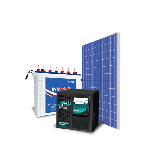 Genus Solar Combo with Surja Pro 3200 Solar UPS + GSTT190 Tall Tubular Battery + 335 W Solar Panels || Best Affordable Solar Solution for Home & Office