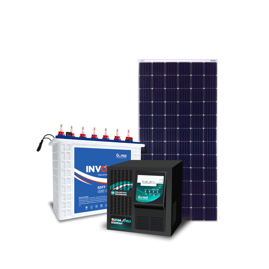 Genus Solar Combo with Surja Pro 3200 Solar UPS + GSTT190 Tall Tubular Battery + 390 W MONO PERC Solar Panels || Best Affordable Solar Solution for Home & Office