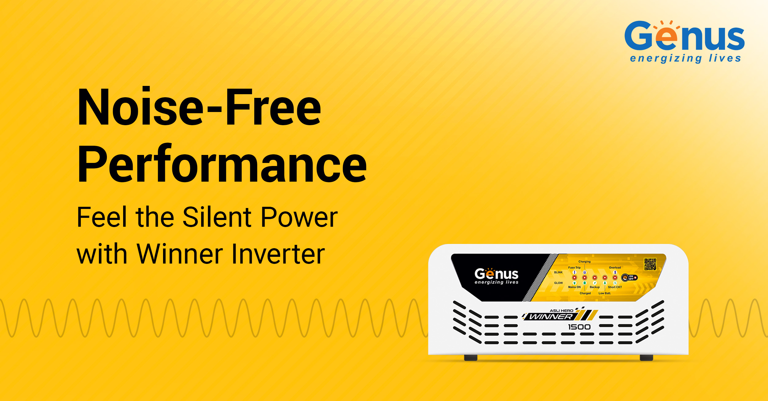 Power you cannot hear but feel: The noise free performance of Winner inverter with Sine wave technology